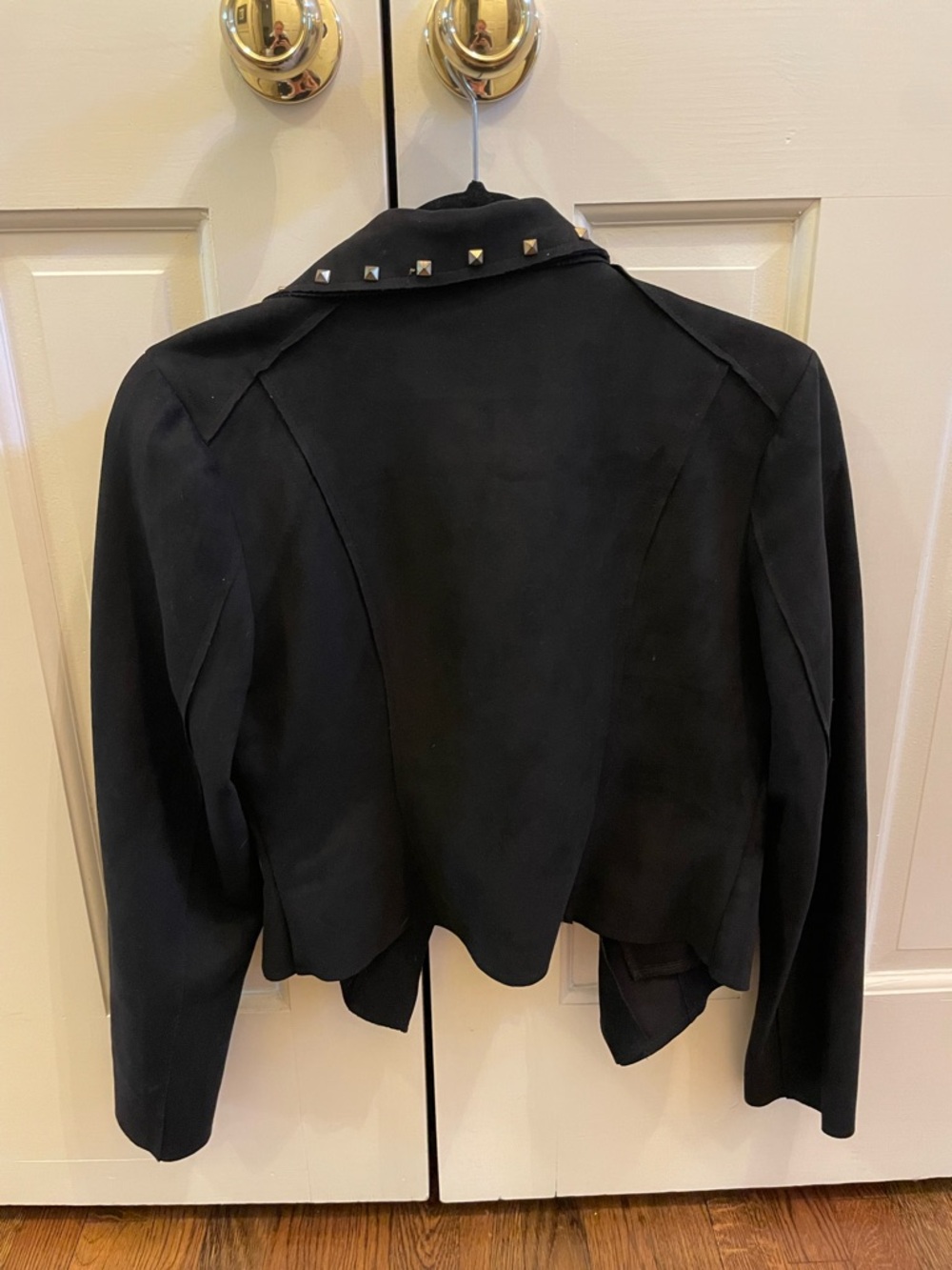 Asher Studded Black Women's Moto Jacket - Picture 3 of 3